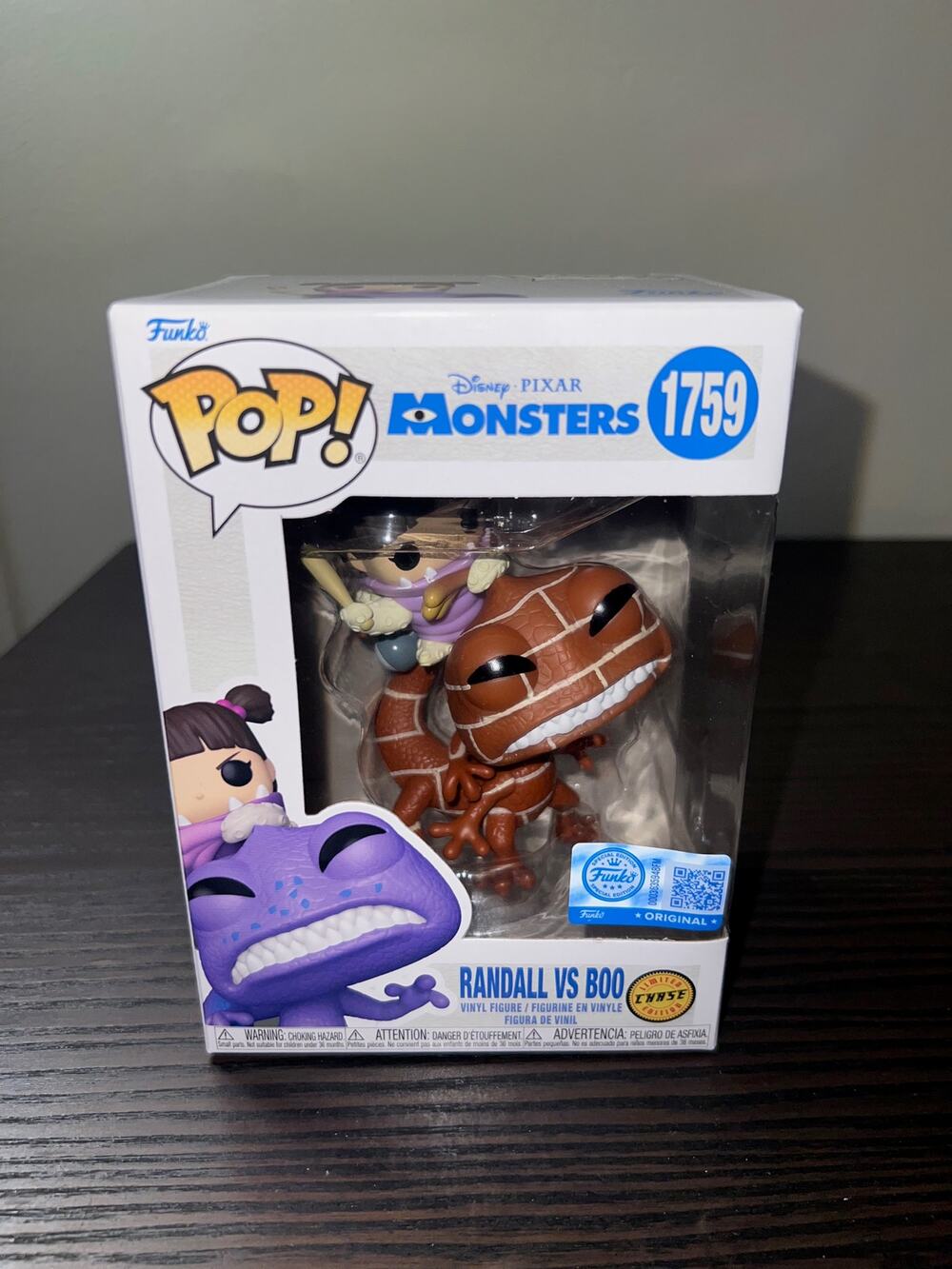 LE BRICK WALL CHASE Randall v. Boo Monster's Inc. Funko Pop #1759 Disney Pixar